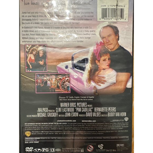 Pink Cadillac DVD 2010 Clint Eastwood and Bernadette Peters A Buddy Van Horn Fil - Picture 3 of 3